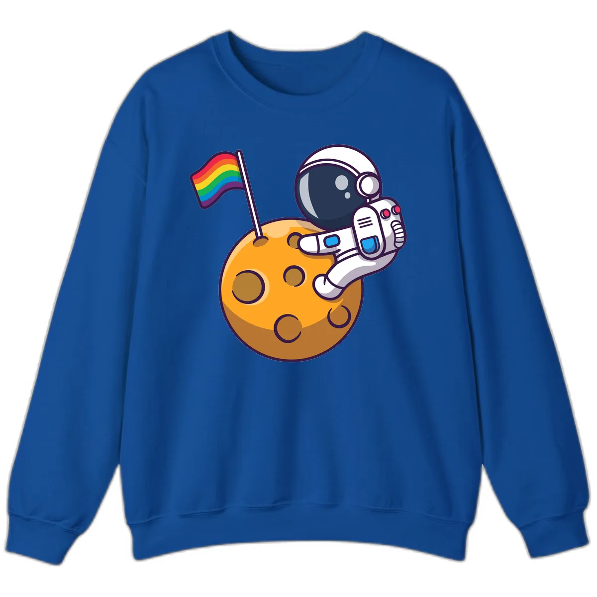 Astronaut Pride Moon Landing Sweatshirt in Royal