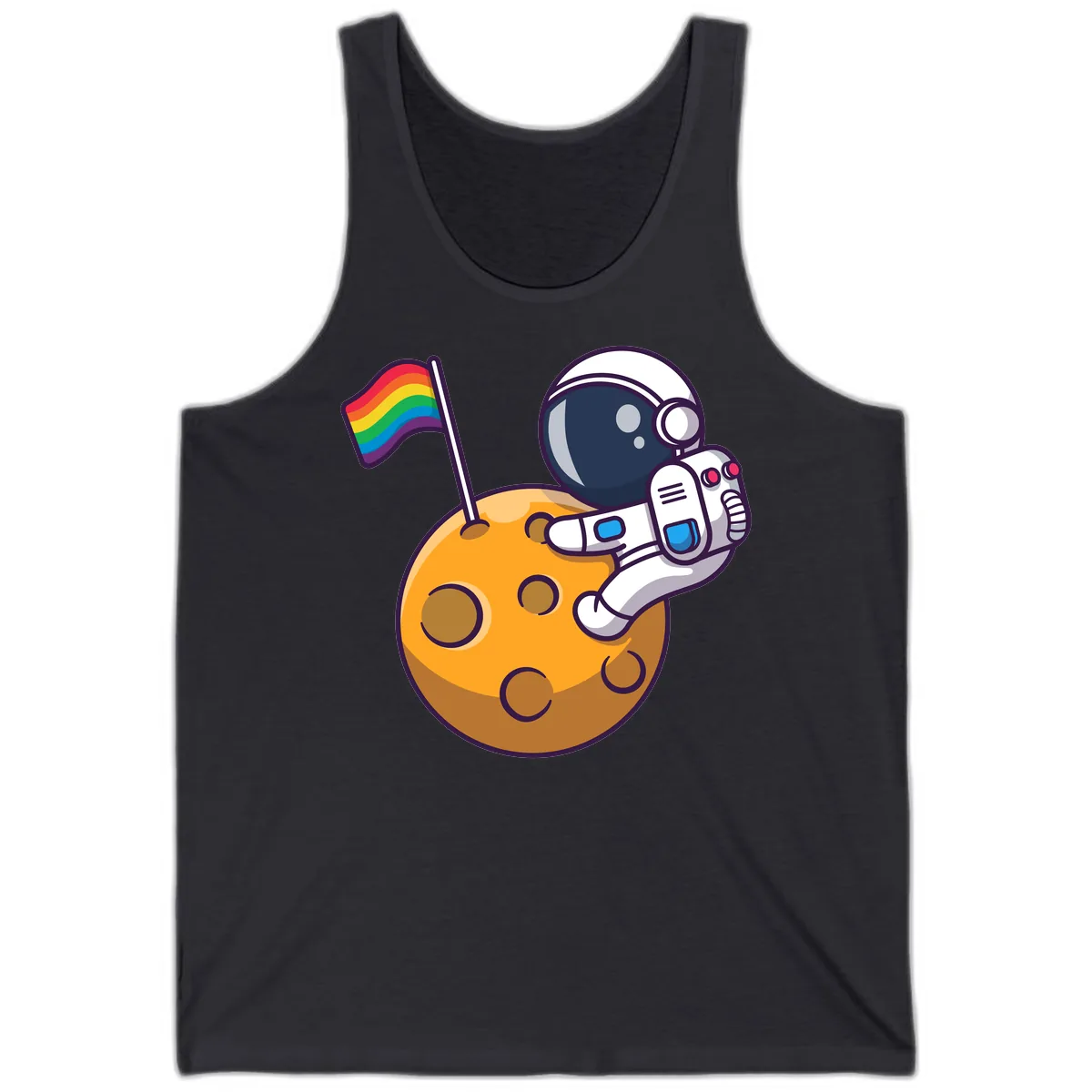 Astronaut Pride Moon Landing Tank in Dark Grey