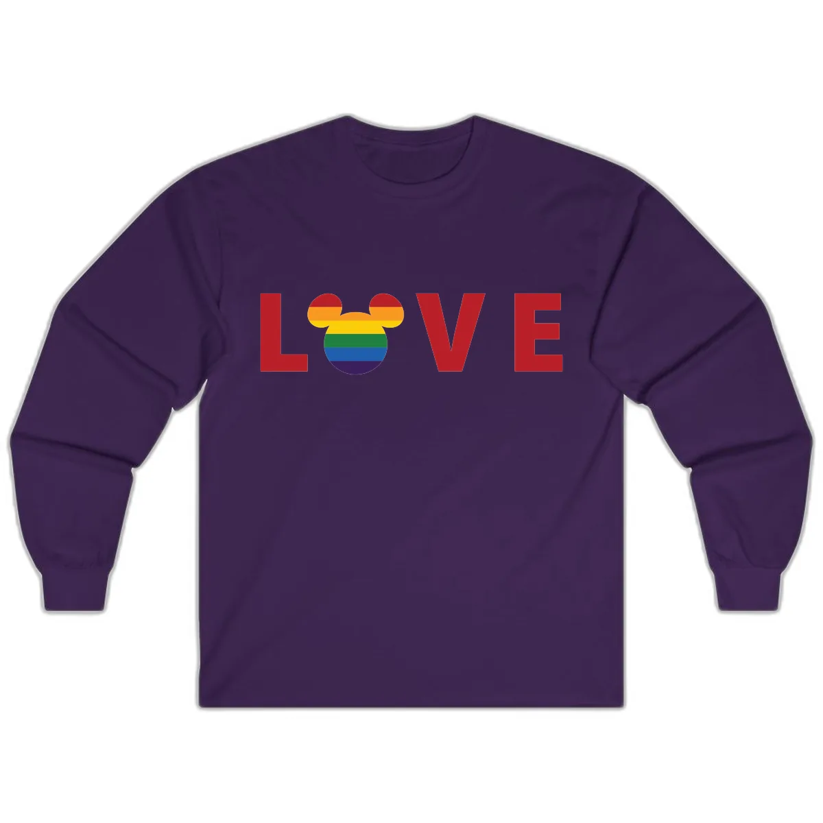 Love Pride Mouse Ears Long Sleeve in Purple