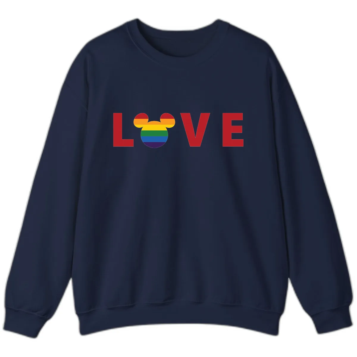 Love Pride Mouse Ears Sweatshirt in Navy