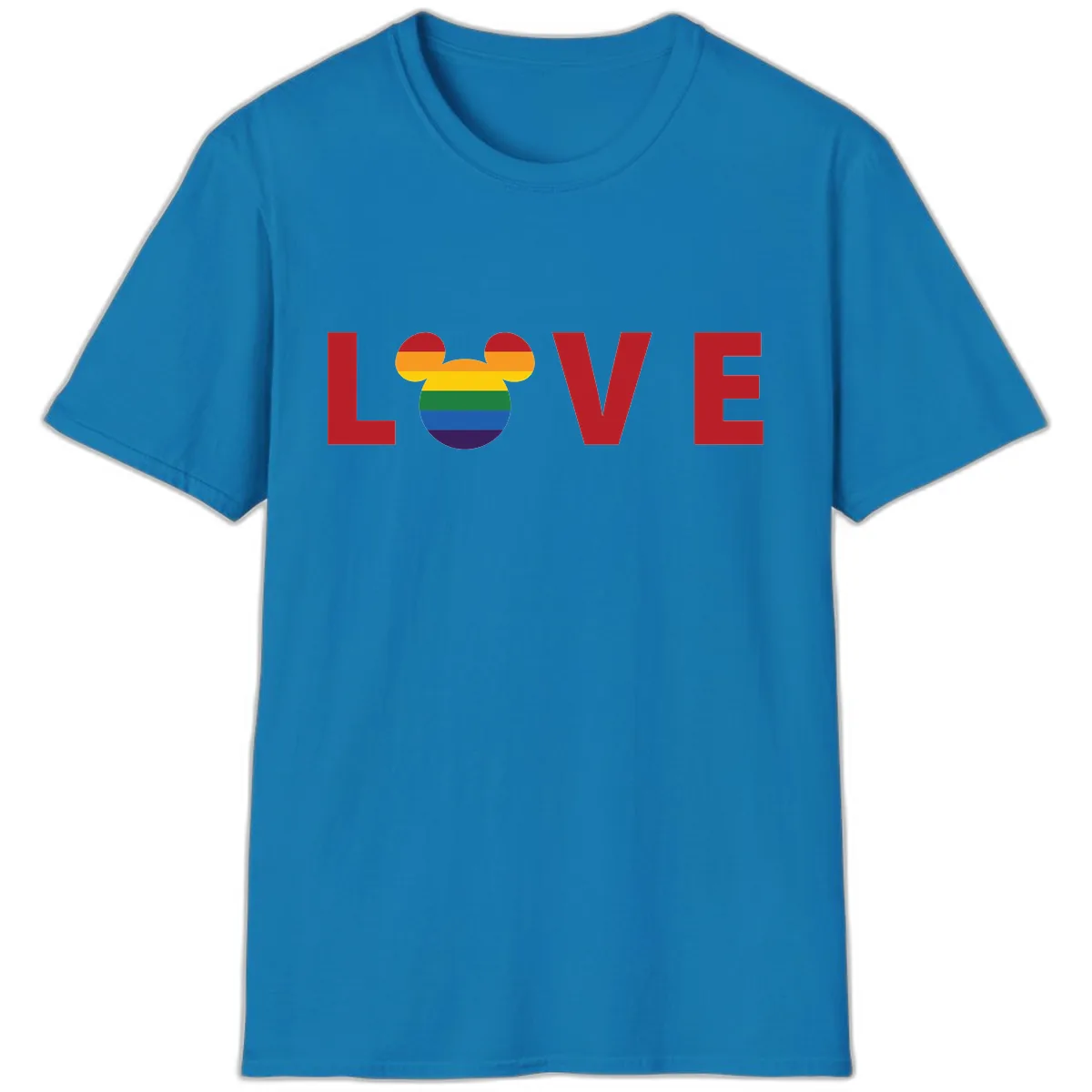 Love Pride Mouse Ears T-Shirt in Sapphire