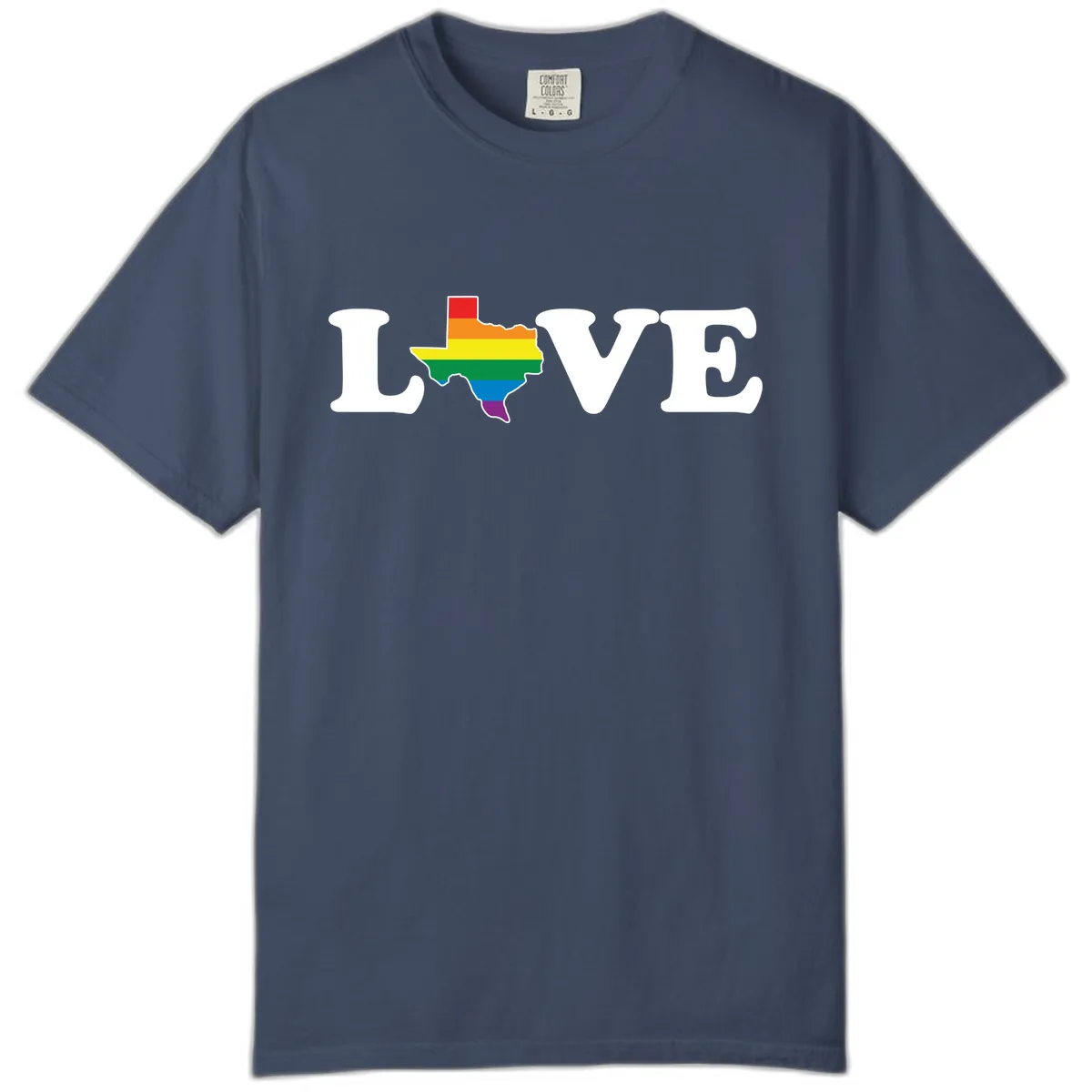 Love Texas Pride Comfort Color in Midnight