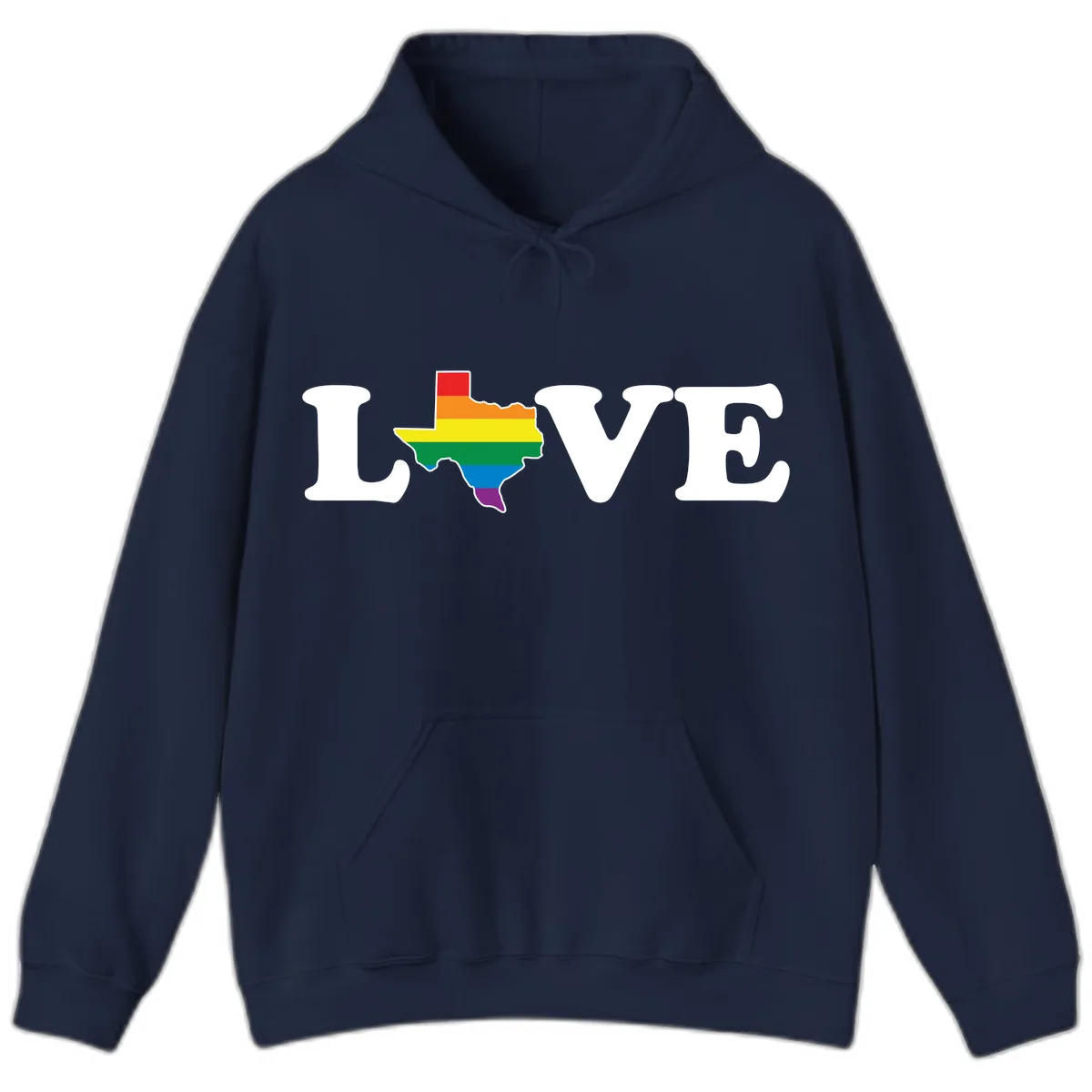 Love Texas Pride Hoodie in Navy