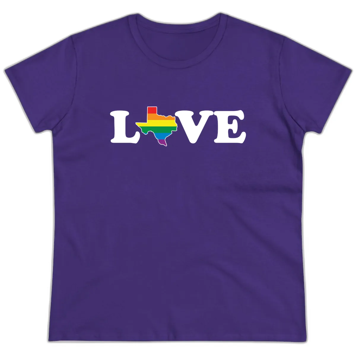 Love Texas Pride Ladies Tee in Purple