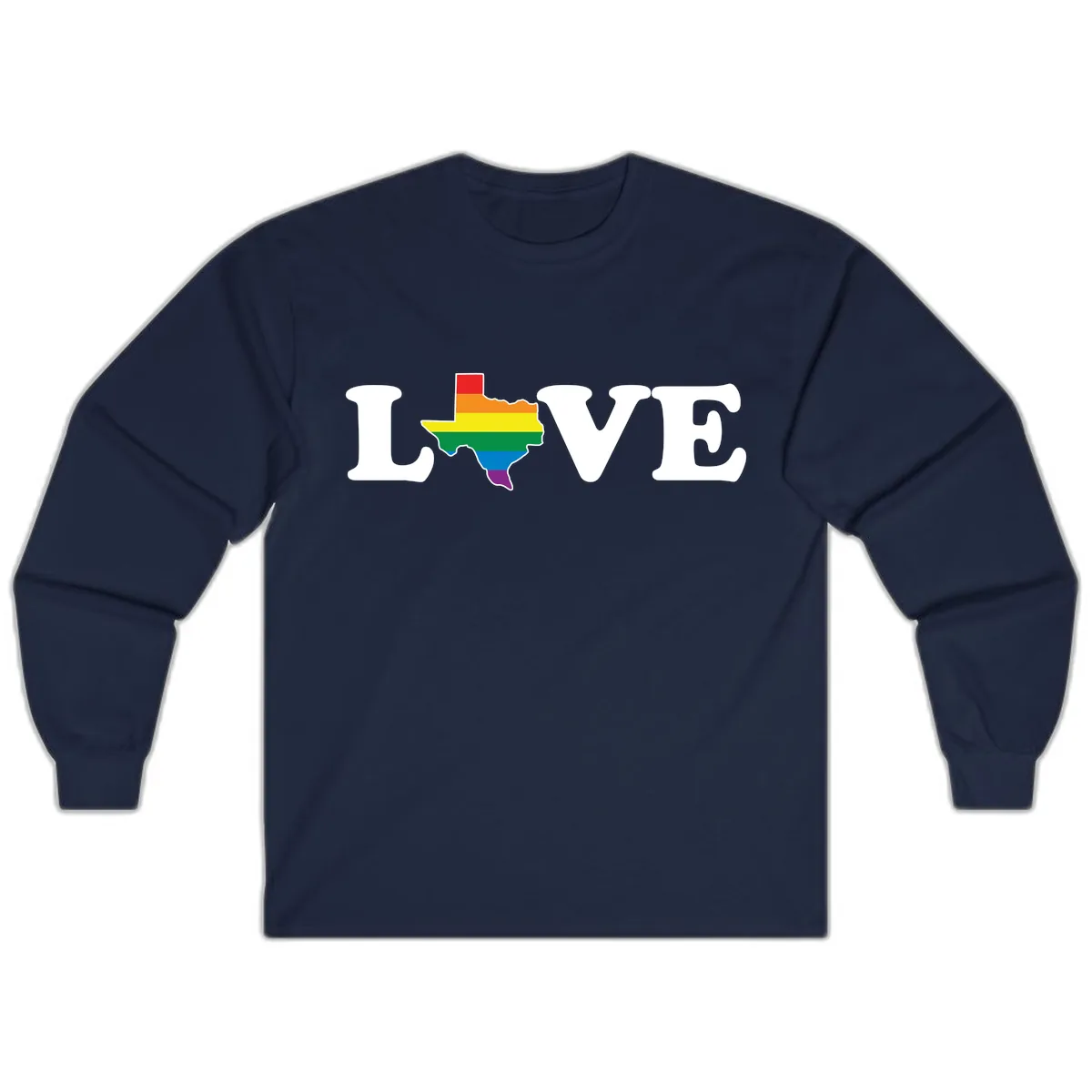 Love Texas Pride Long Sleeve in Navy