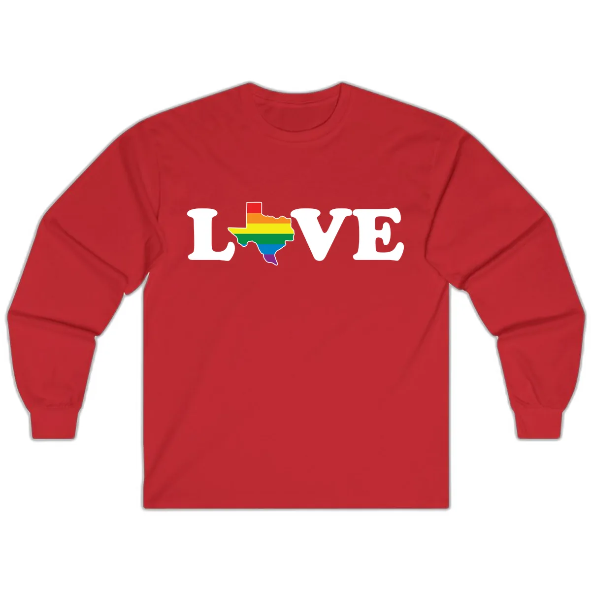Love Texas Pride Long Sleeve in Red