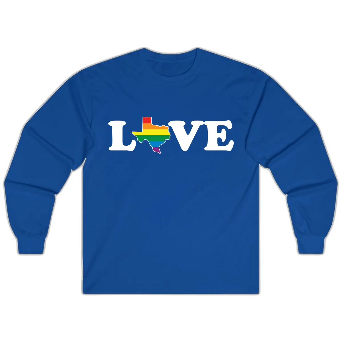 Love Texas Pride Long Sleeve in Royal