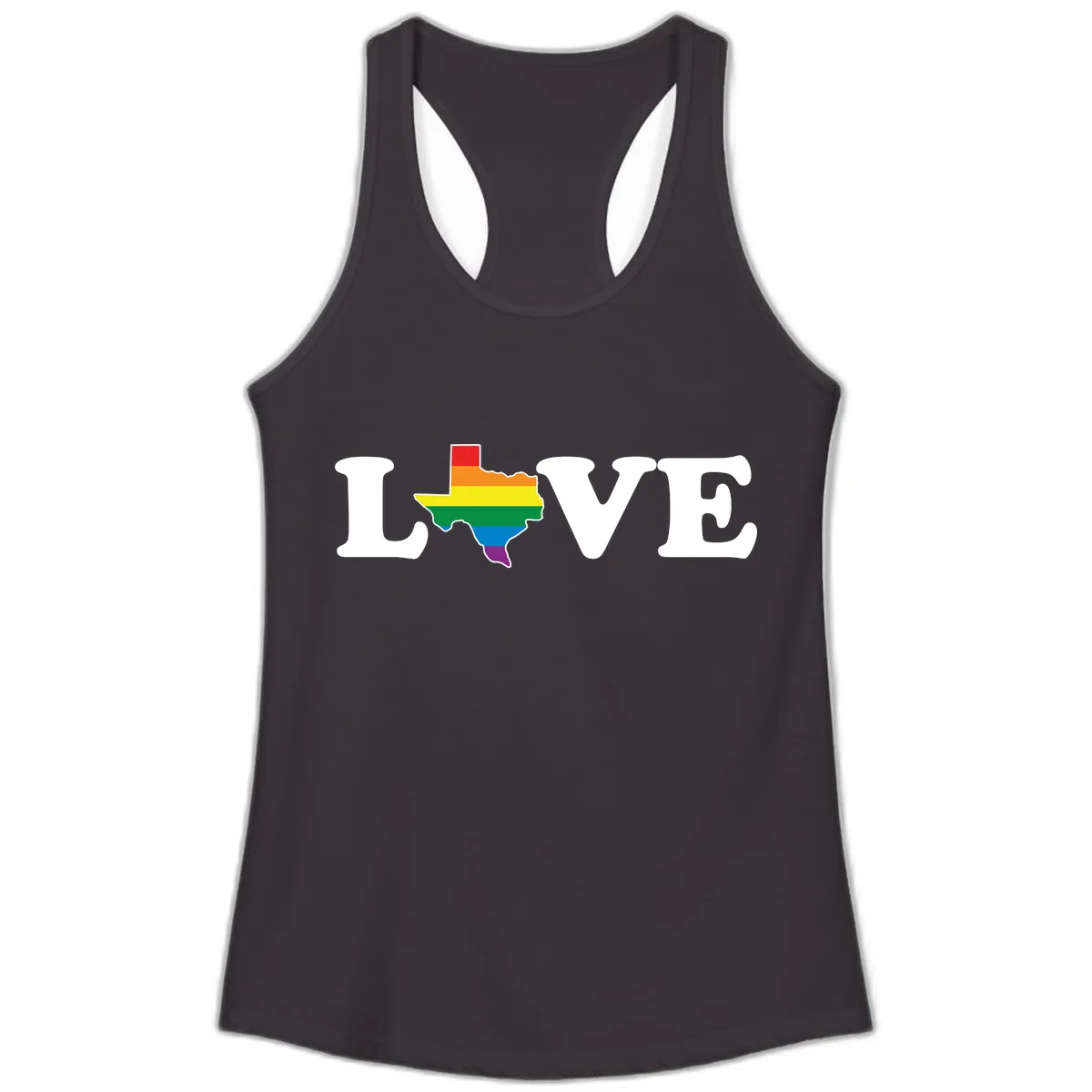 Love Texas Pride Ladies Tank in Black