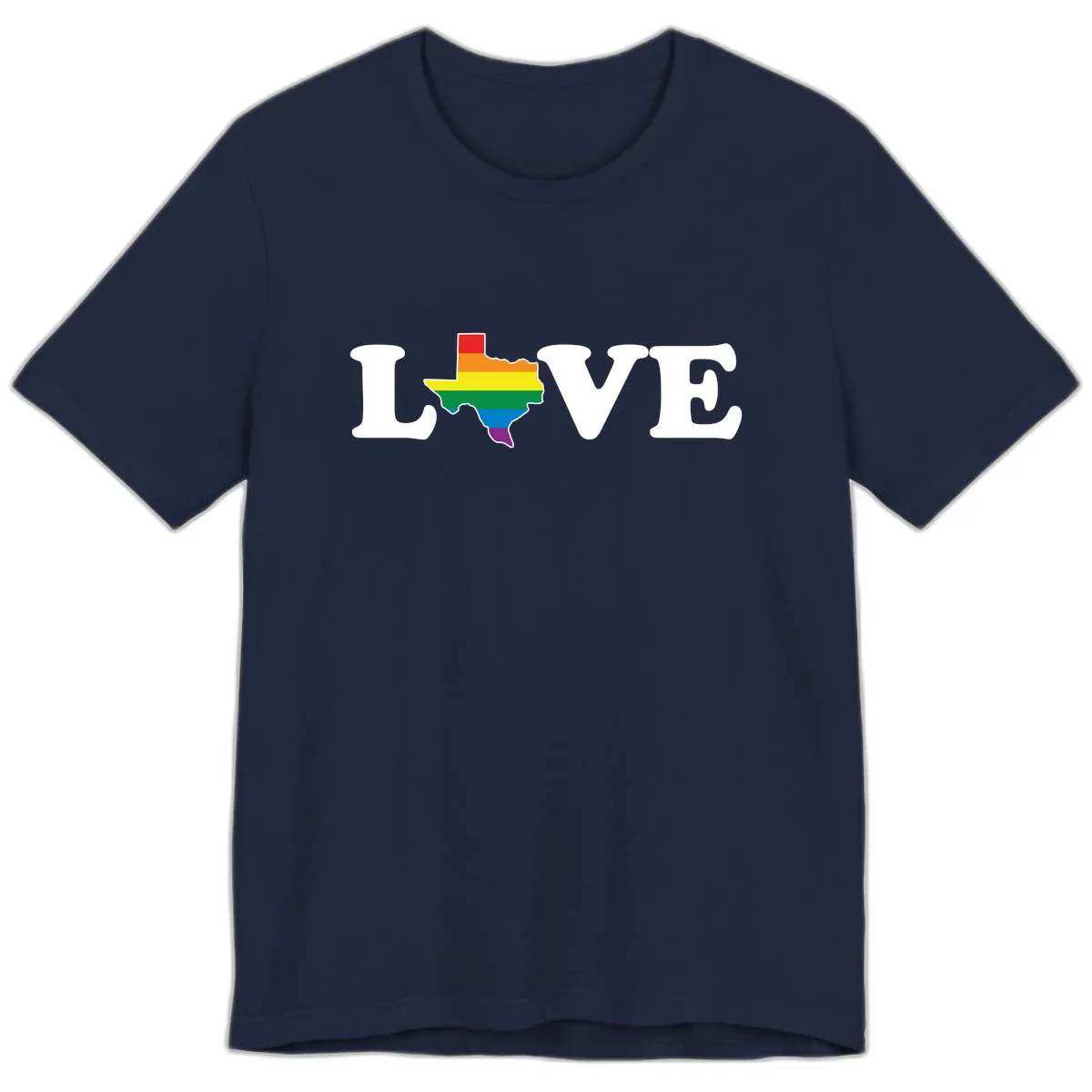 Love Texas Pride Premium T-Shirt in Navy