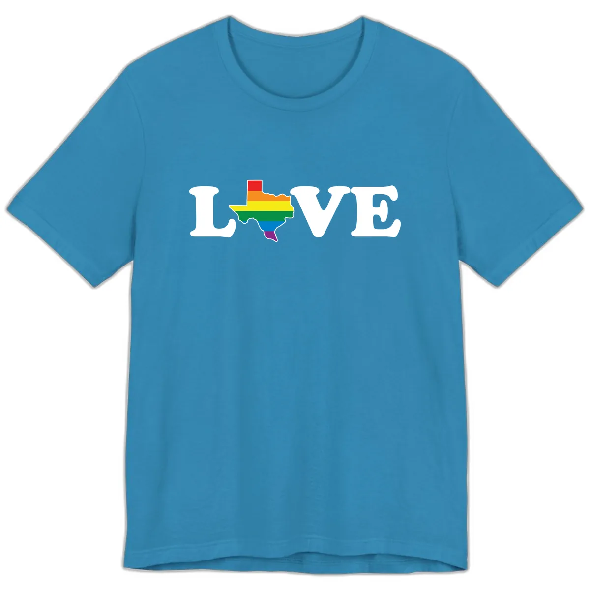 Love Texas Pride Premium T-Shirt in Aqua