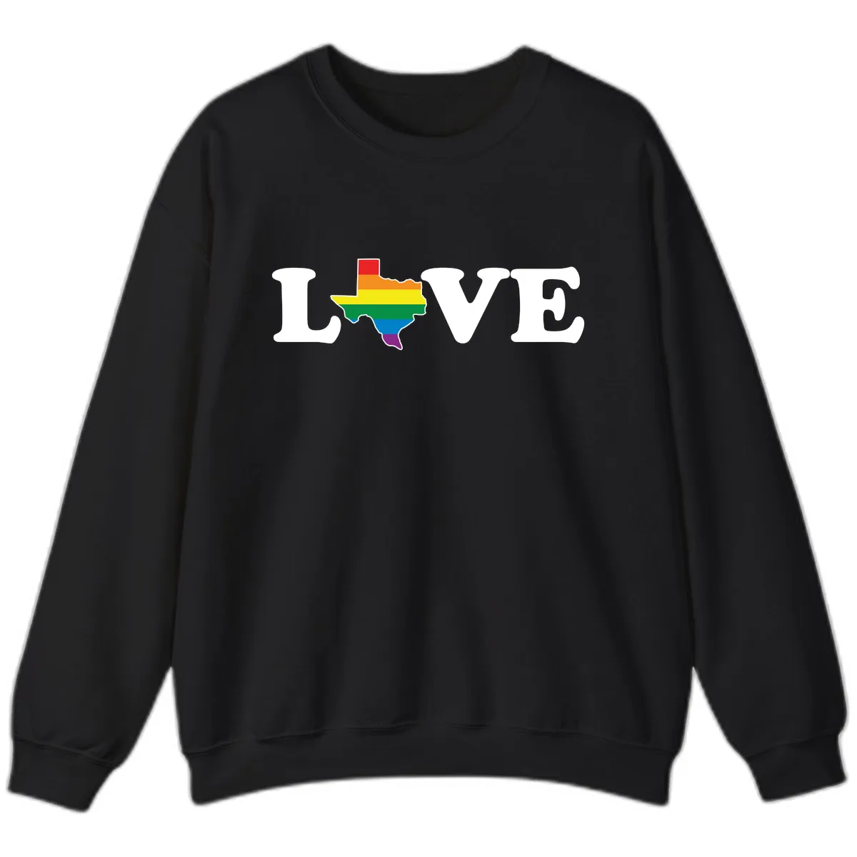 Love Texas Pride Sweatshirt in Black