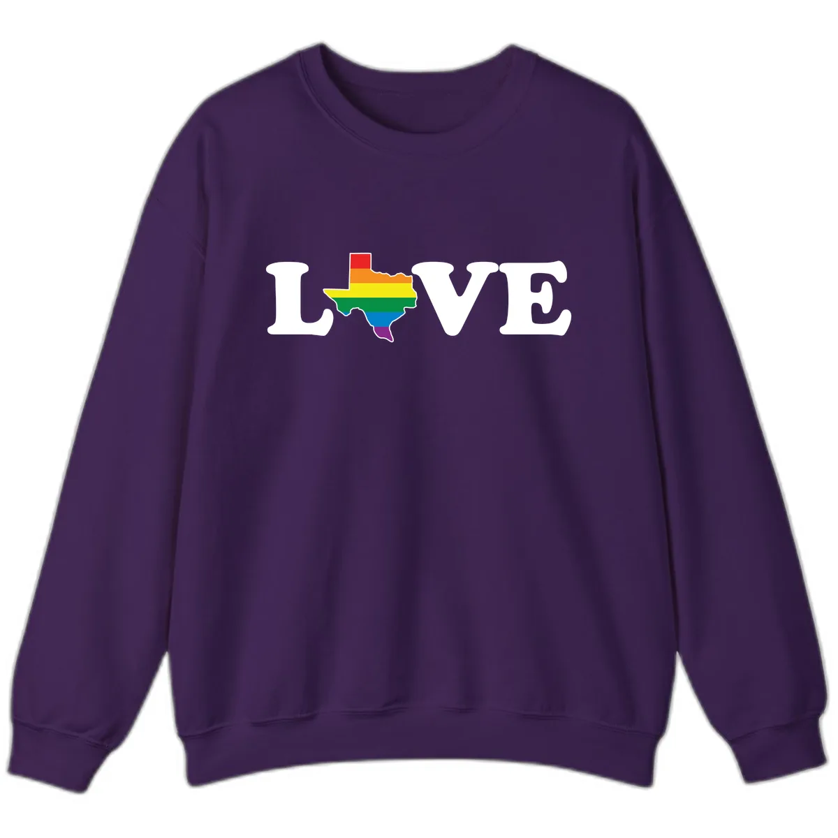 Love Texas Pride Sweatshirt in Purple