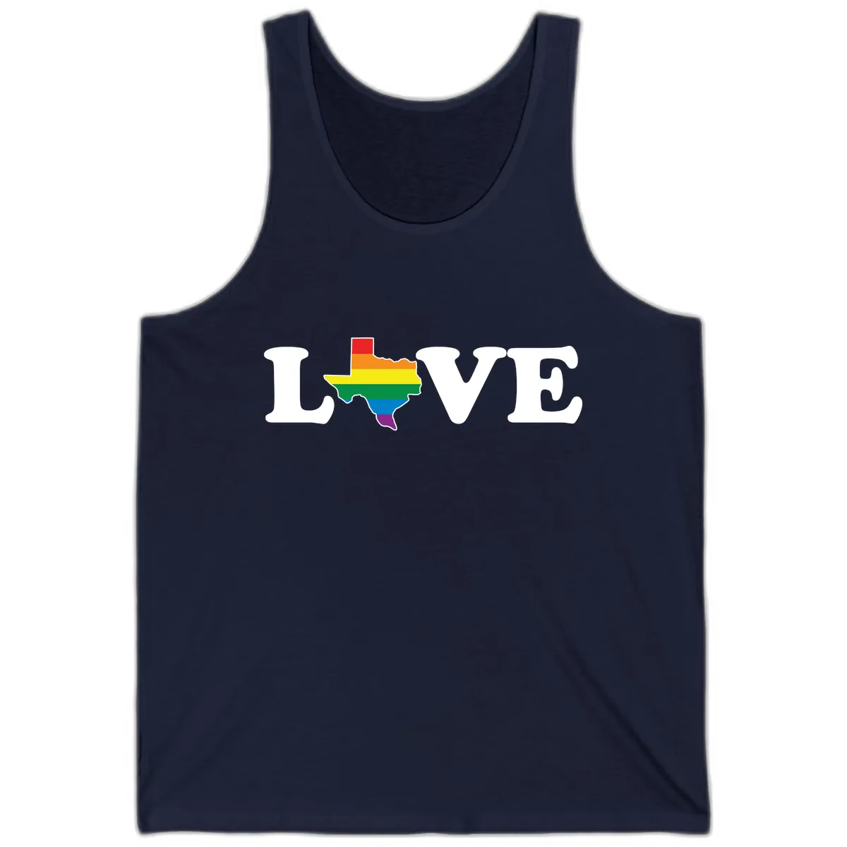 Love Texas Pride Tank in Navy
