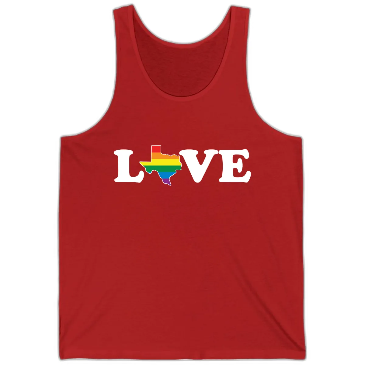 Love Texas Pride Tank in Red