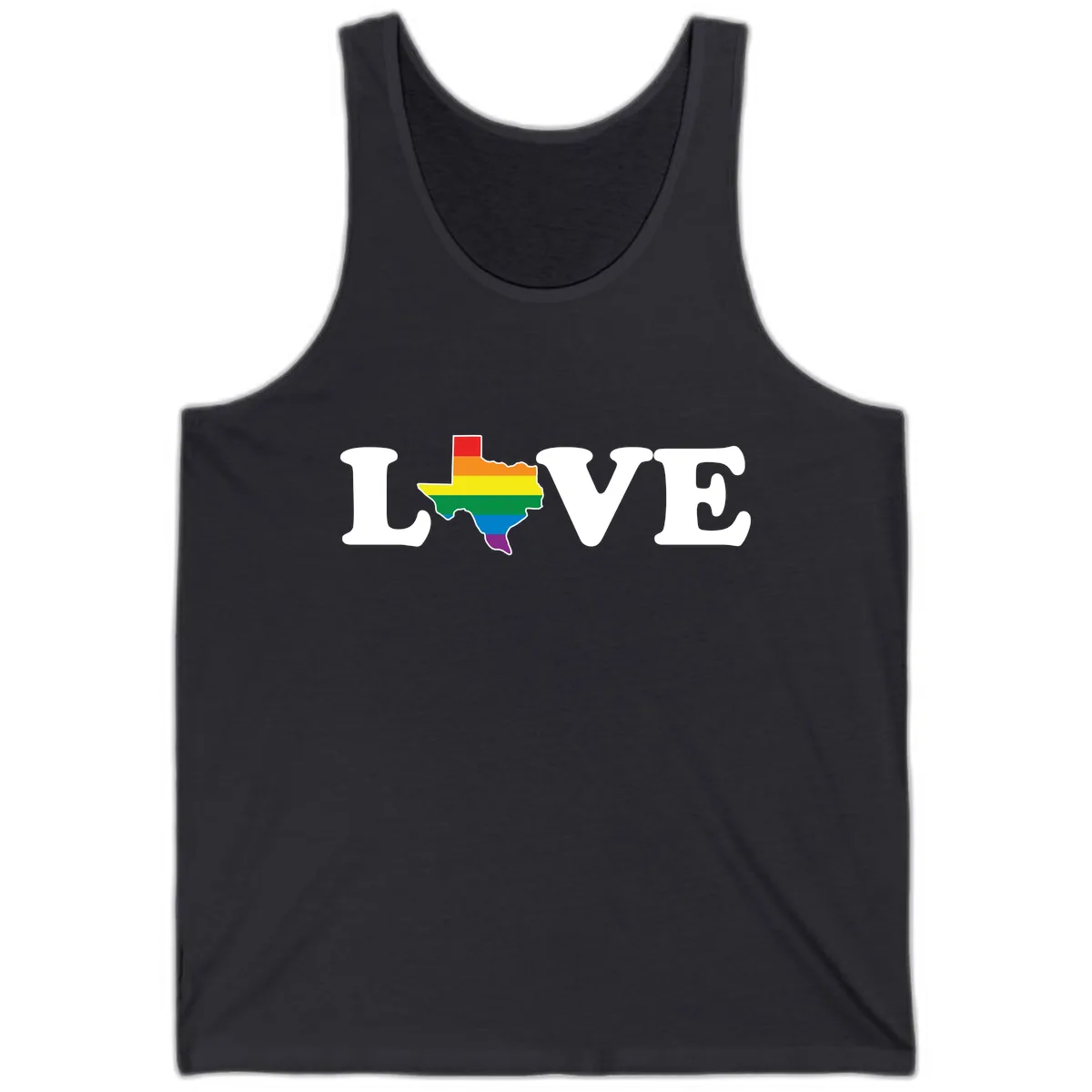 Love Texas Pride Tank in Dark Grey