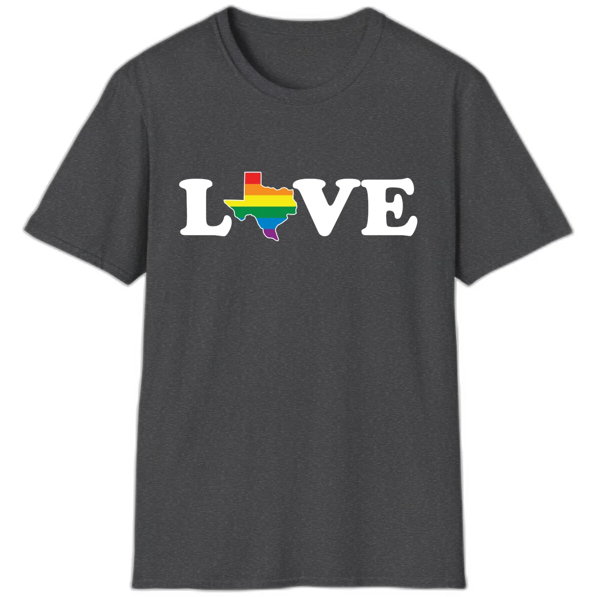 Love Texas Pride T-Shirt in Dark Heather