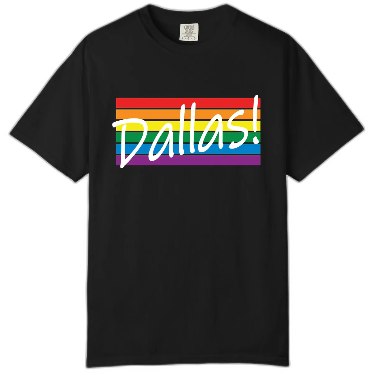 Pallas Pride Rainbow Statement Comfort Color in Black