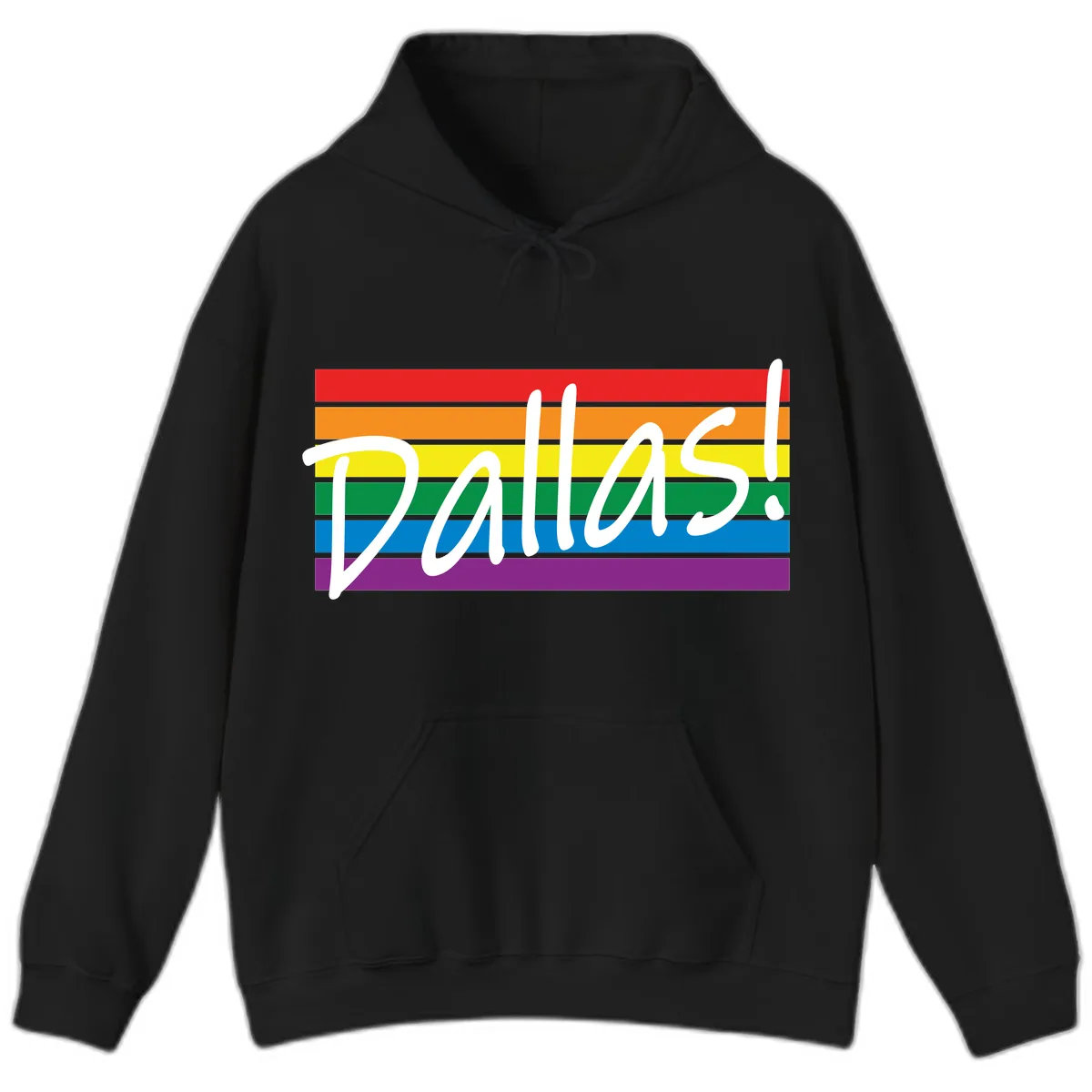 Pallas Pride Rainbow Statement Hoodie in Black