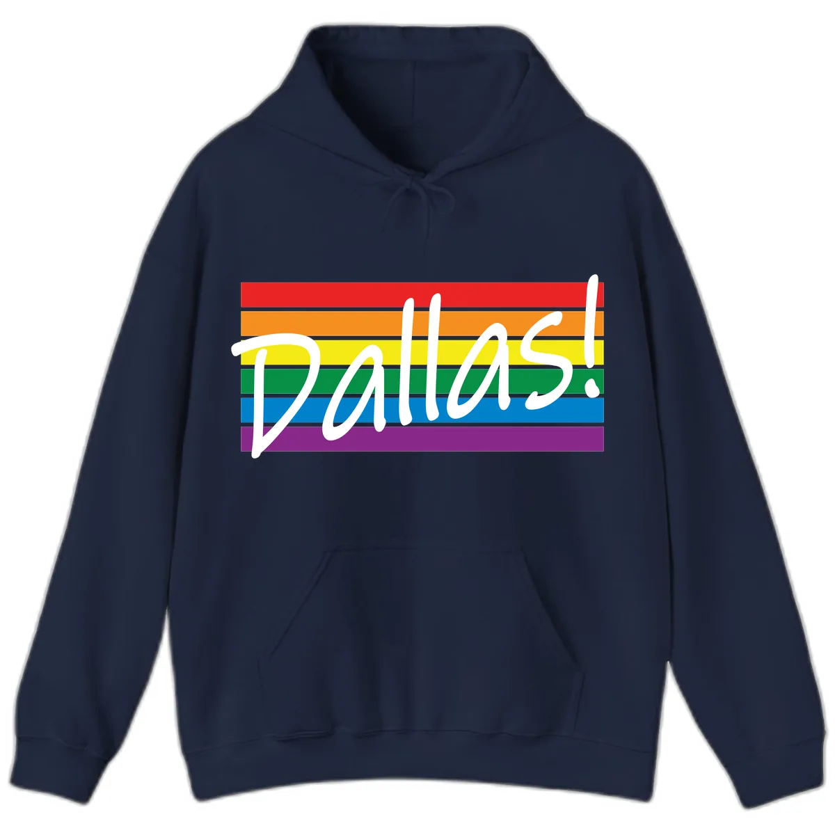 Pallas Pride Rainbow Statement Hoodie in Navy