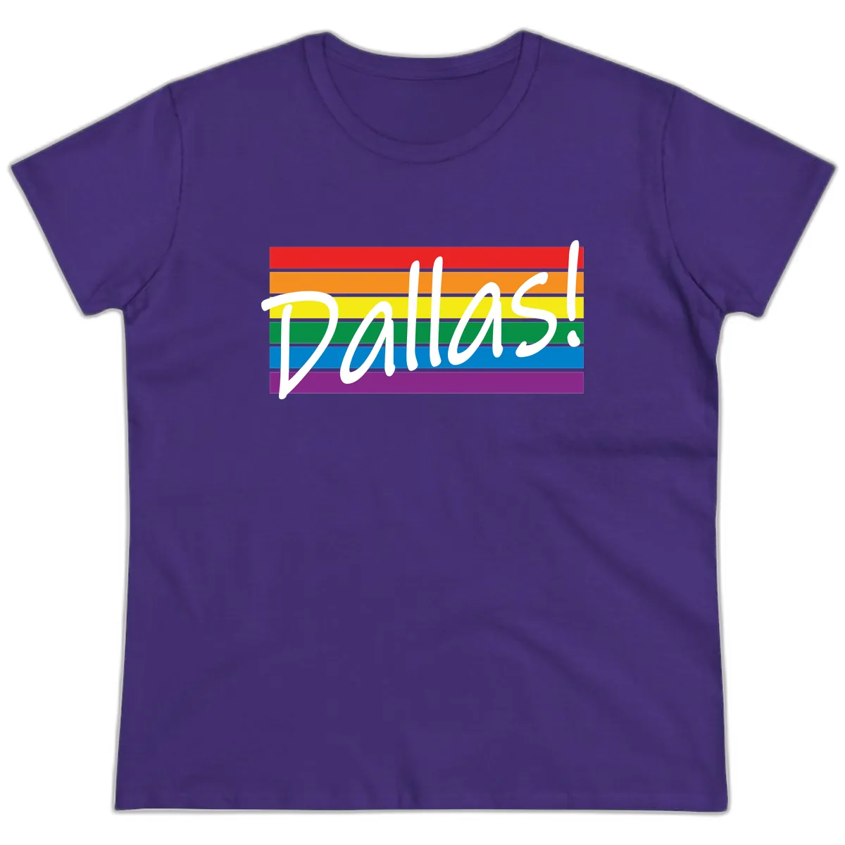 Pallas Pride Rainbow Statement Ladies Tee in Purple