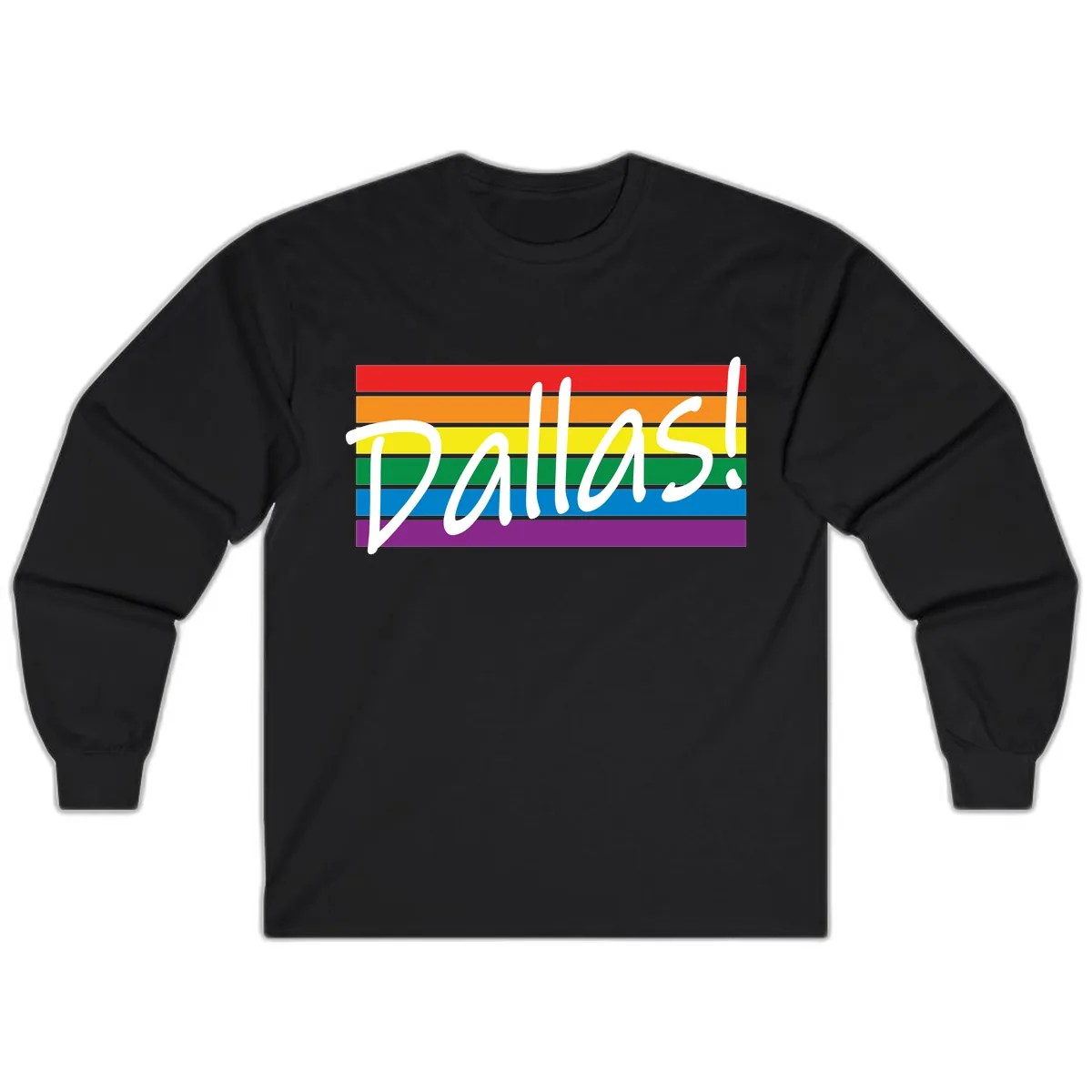 Pallas Pride Rainbow Statement Long Sleeve in Black
