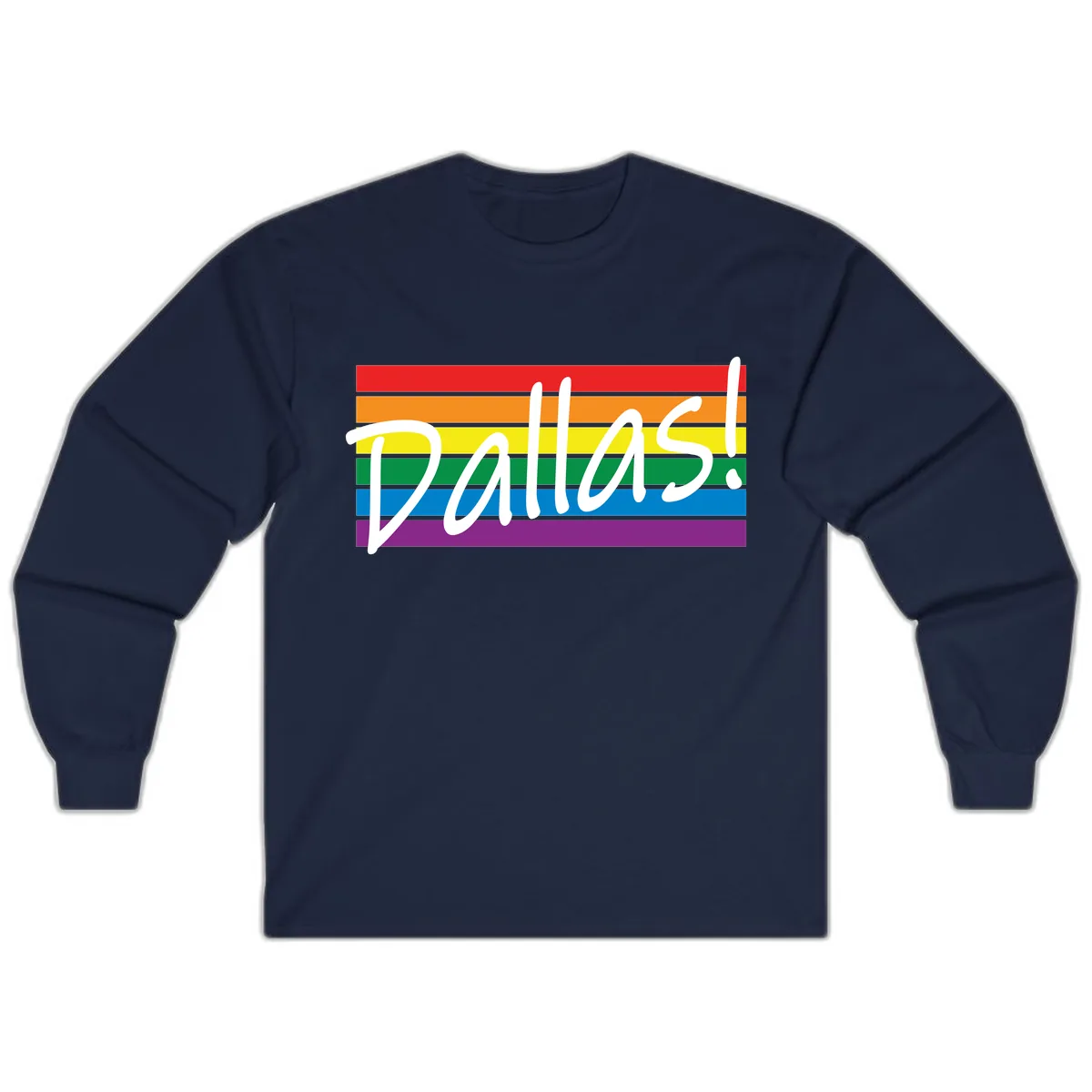 Pallas Pride Rainbow Statement Long Sleeve in Navy