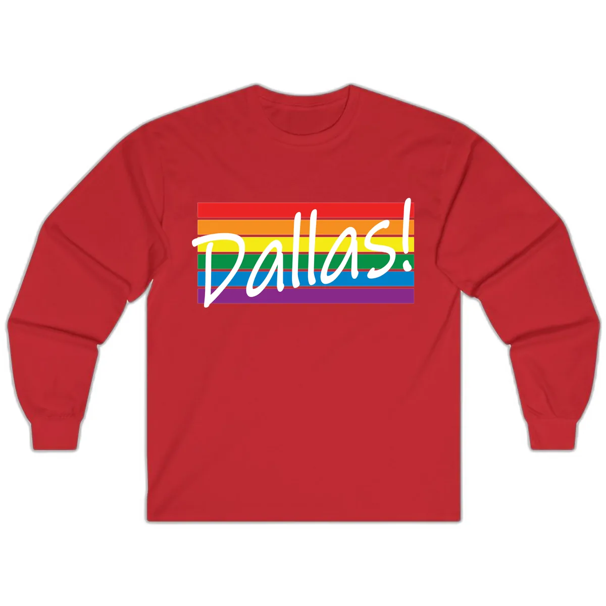 Pallas Pride Rainbow Statement Long Sleeve in Red