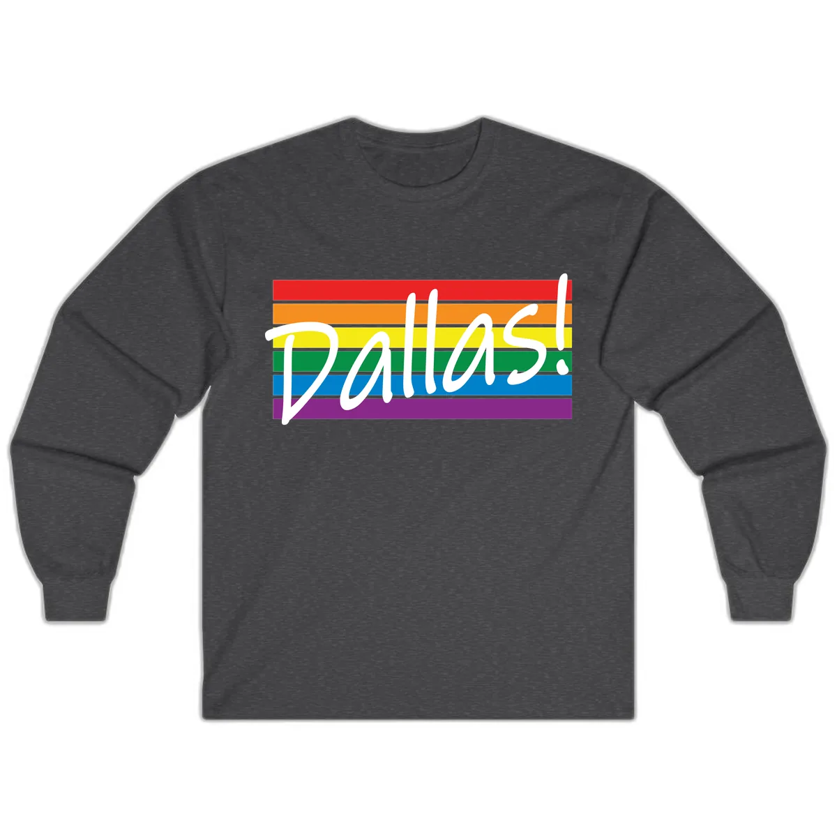 Pallas Pride Rainbow Statement Long Sleeve in Dark Heather