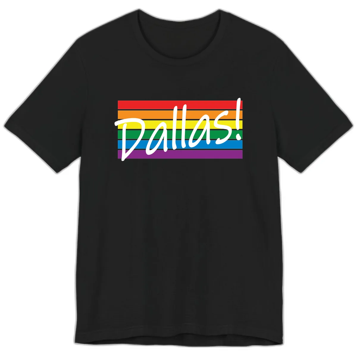 Pallas Pride Rainbow Statement Premium T-Shirt in Black