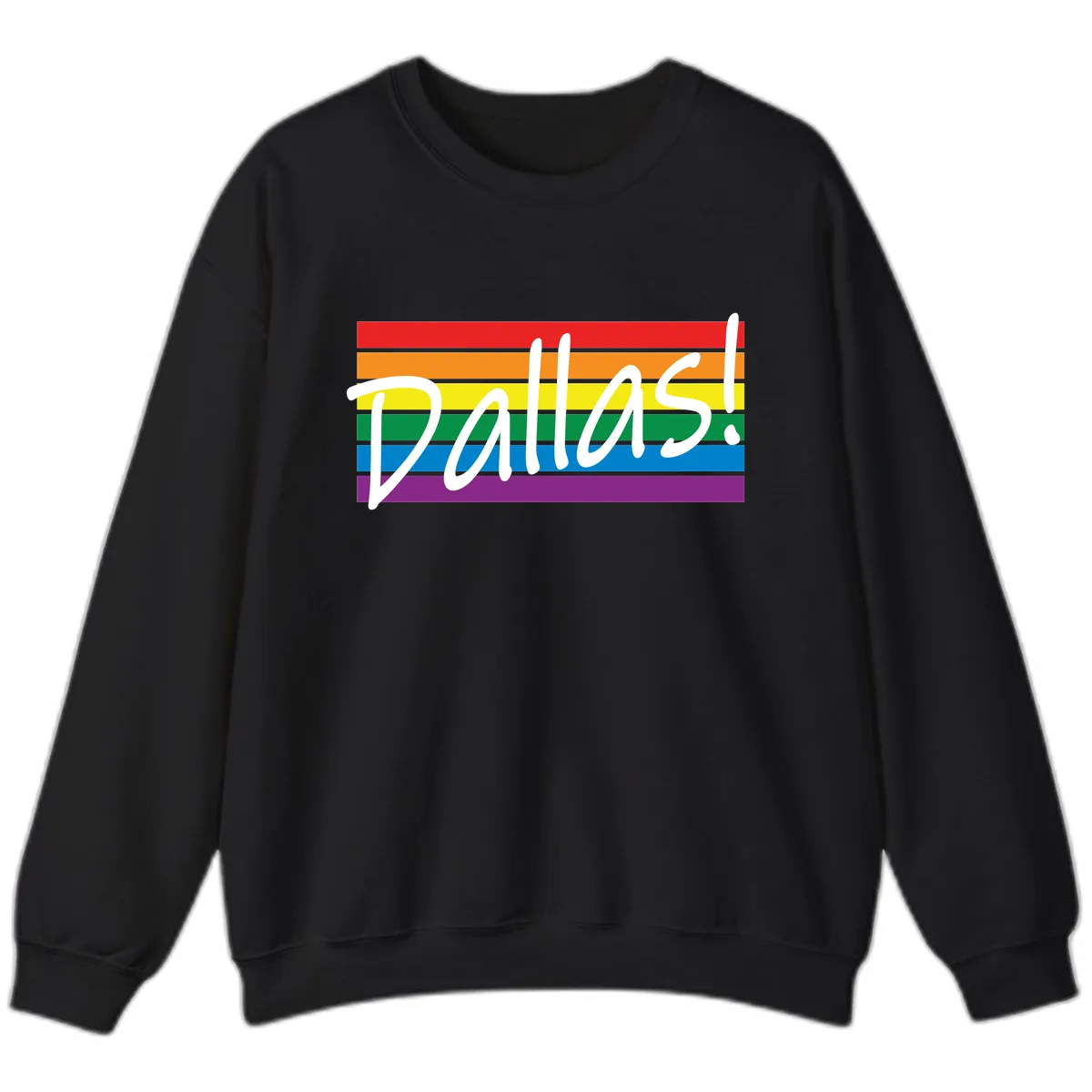 Pallas Pride Rainbow Statement Sweatshirt in Black