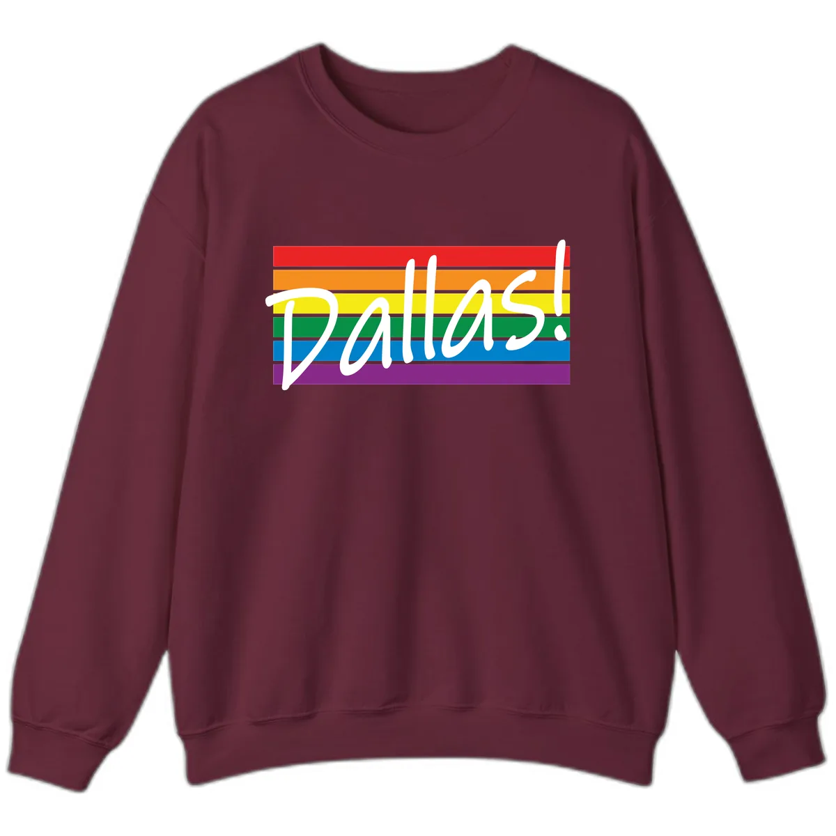 Pallas Pride Rainbow Statement Sweatshirt in Maroon