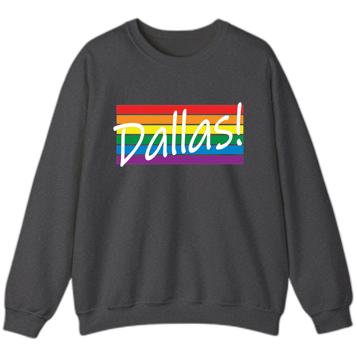 Pallas Pride Rainbow Statement Sweatshirt in Dark Heather