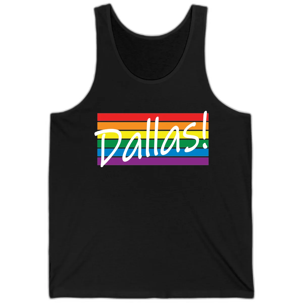 Pallas Pride Rainbow Statement Tank in Black