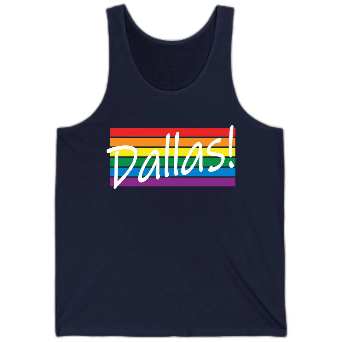 Pallas Pride Rainbow Statement Tank in Navy