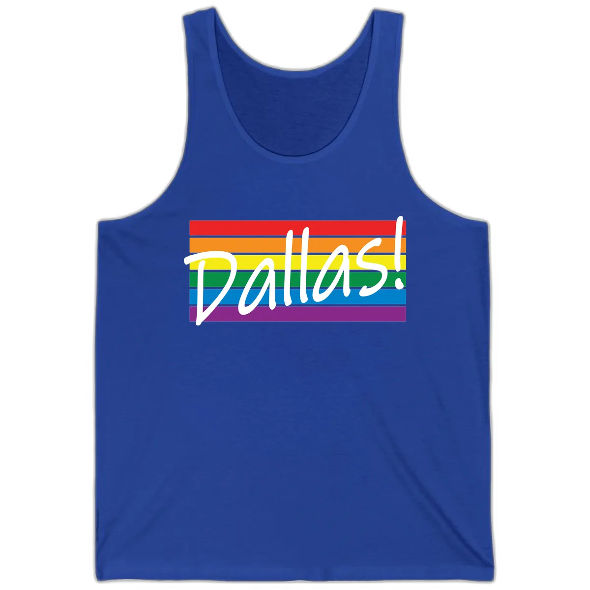 Pallas Pride Rainbow Statement Tank in True Royal