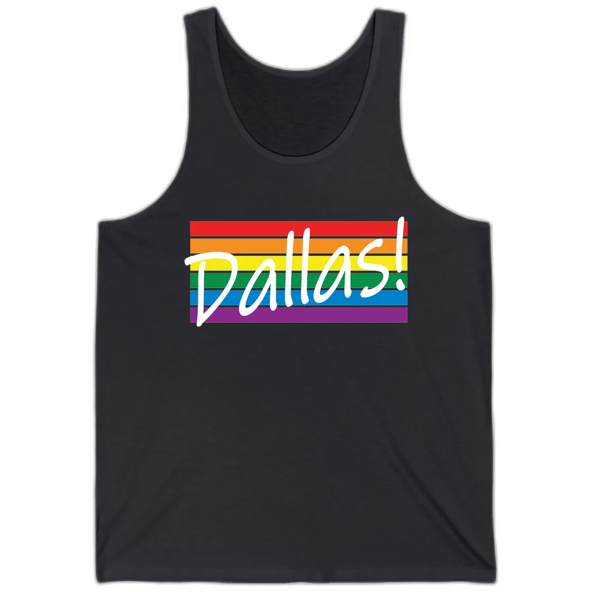 Pallas Pride Rainbow Statement Tank in Dark Grey