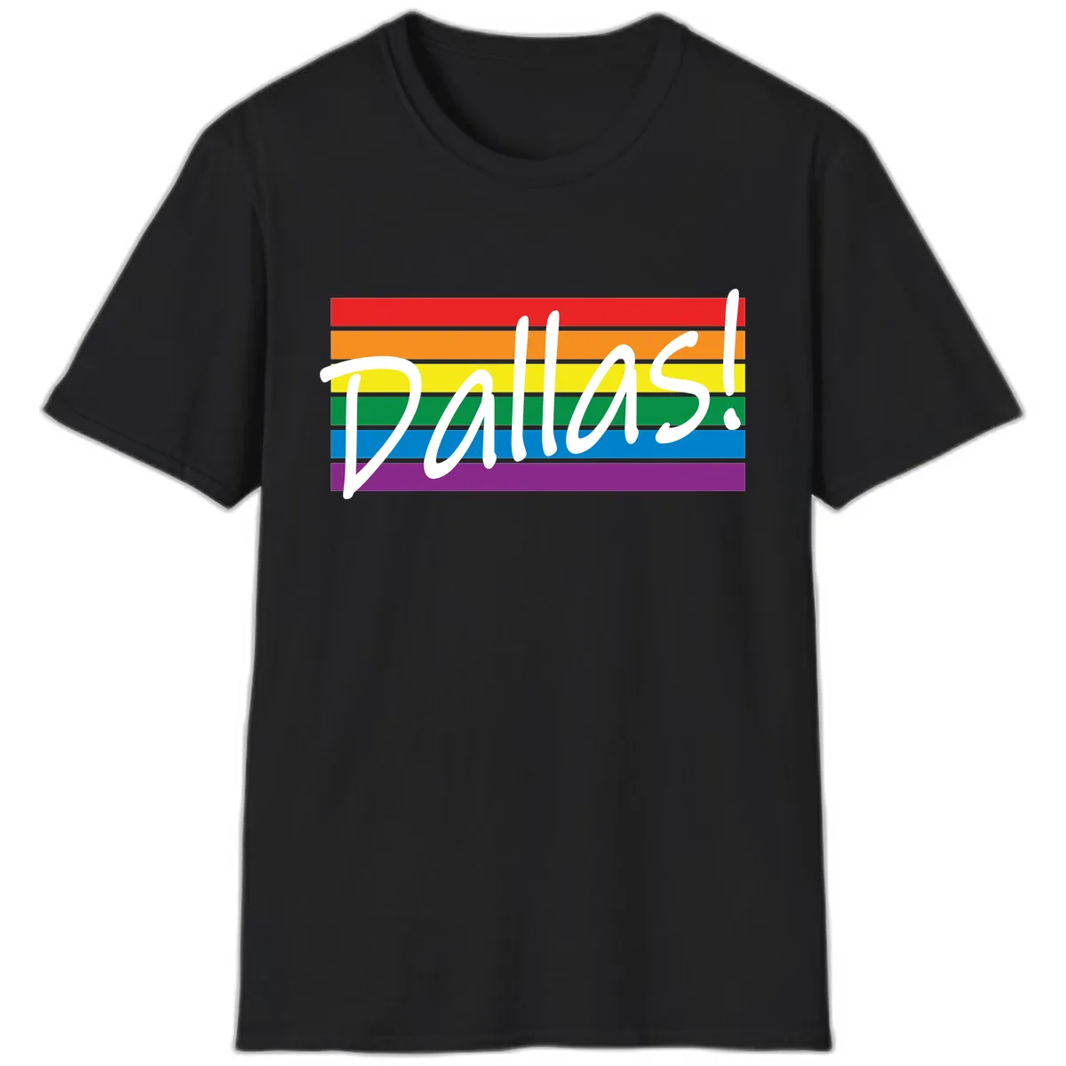 Pallas Pride Rainbow Statement T-Shirt in Black