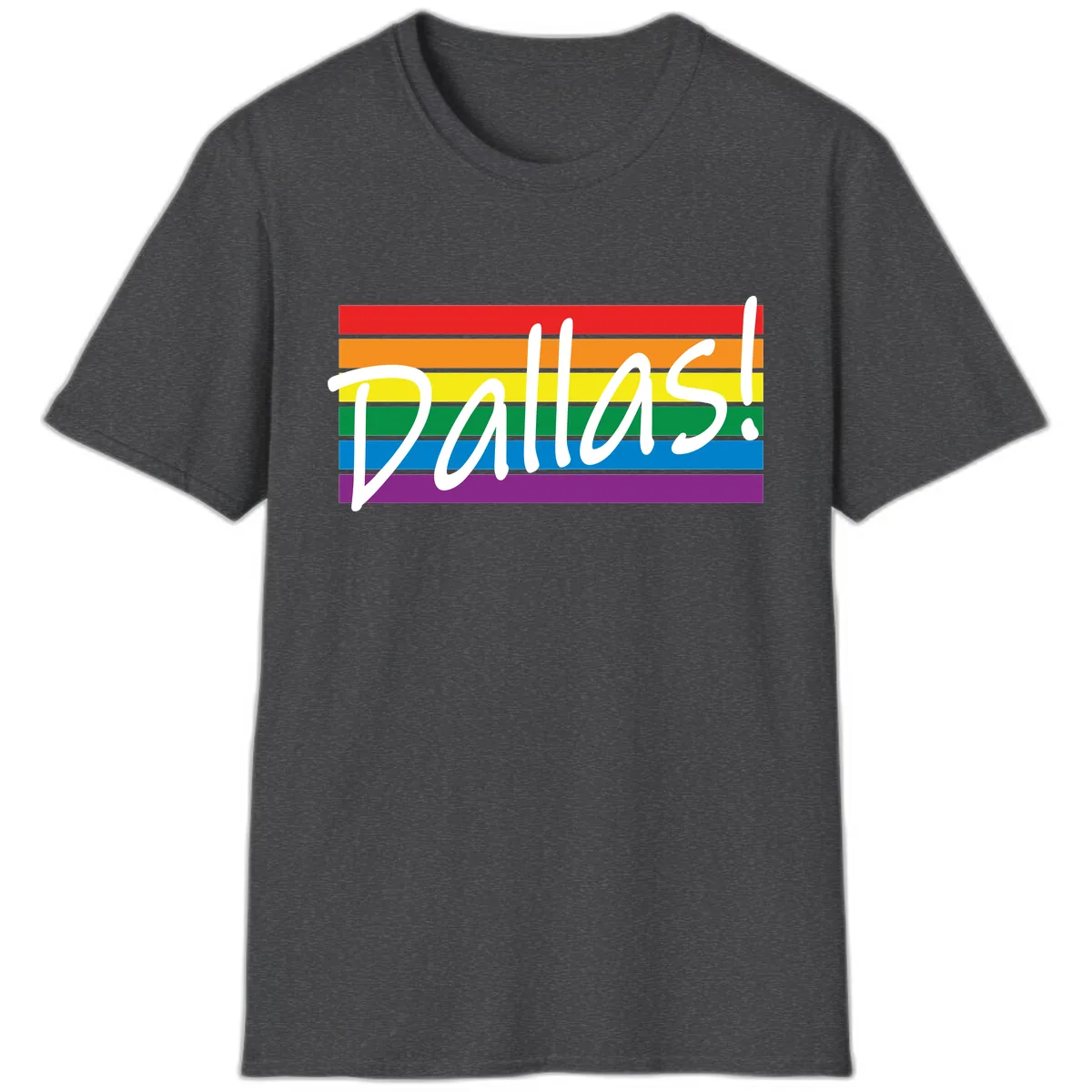 Pallas Pride Rainbow Statement T-Shirt in Dark Heather
