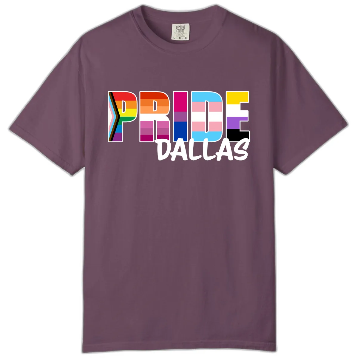Pride Dallas Colorful Letters Comfort Color in Berry