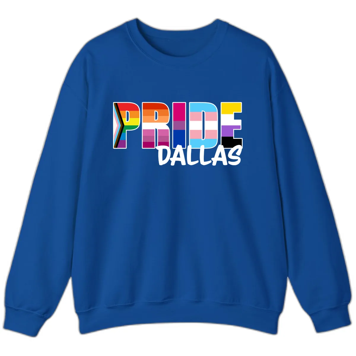 Pride Dallas Colorful Letters Sweatshirt in Royal