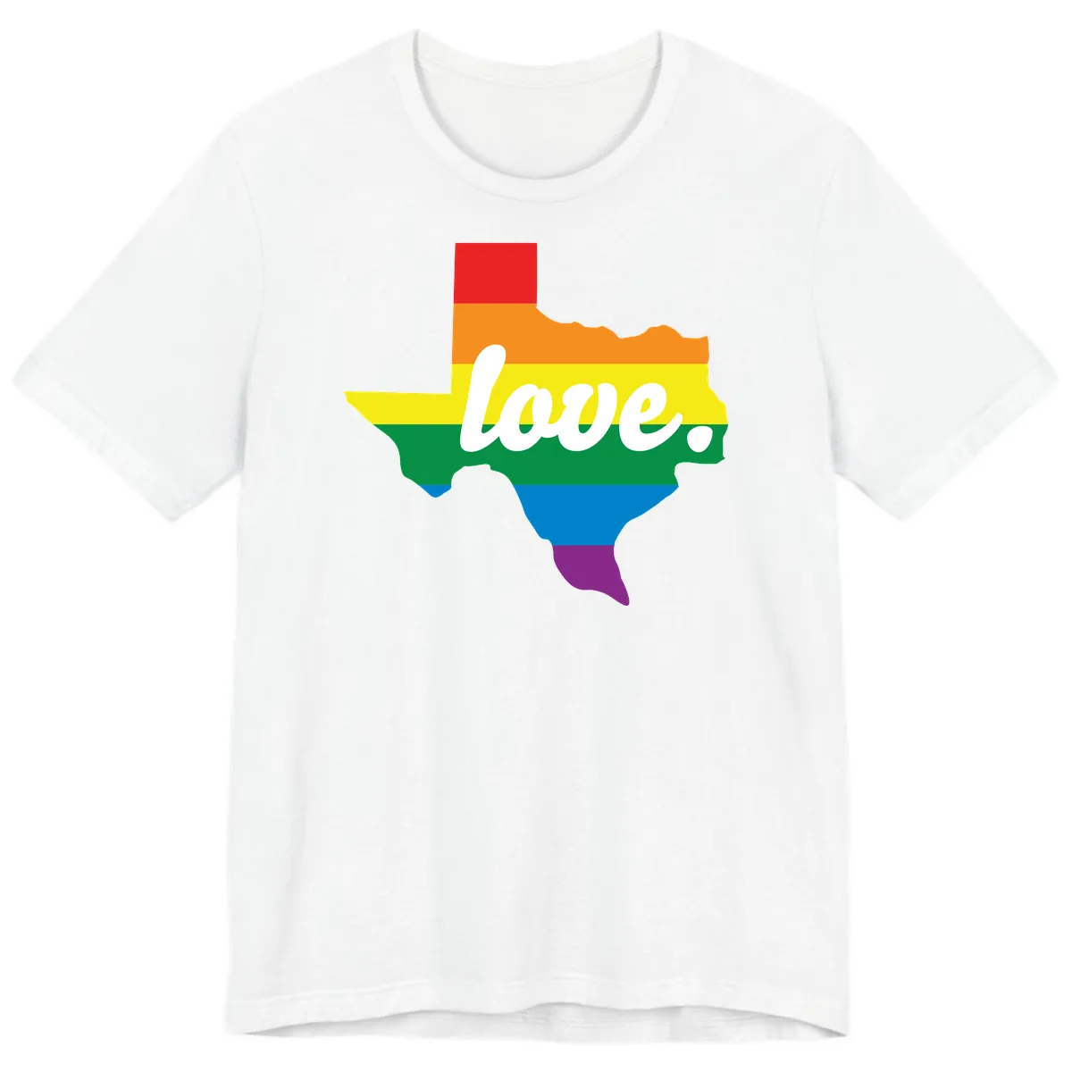Love Texas Rainbow Pride Premium T-Shirt in White