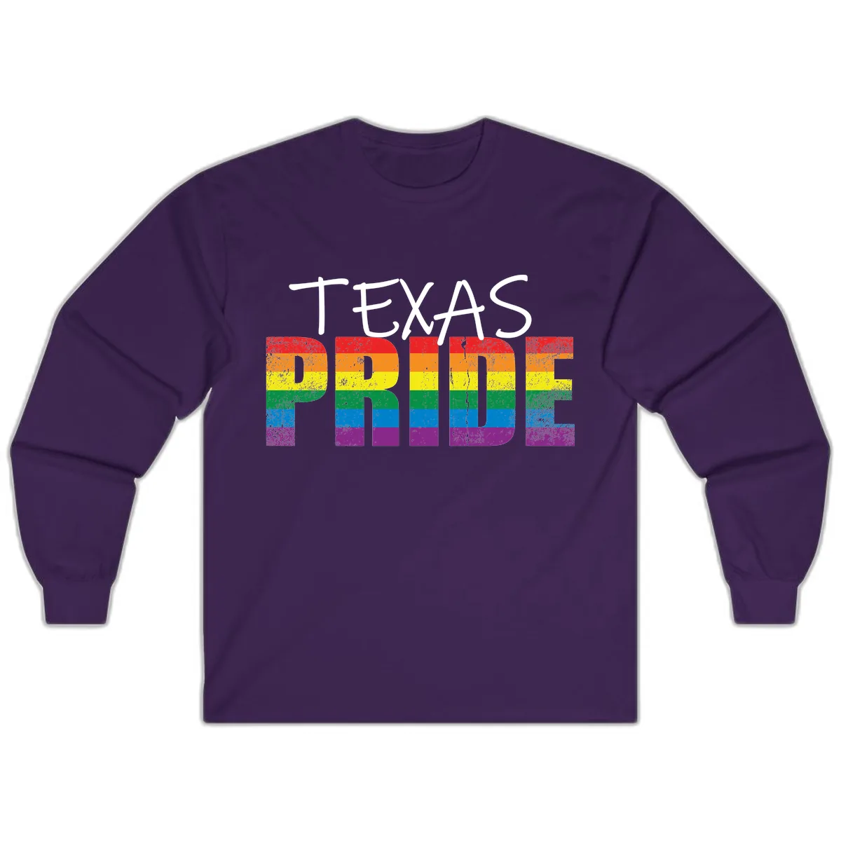 Texas Pride Rainbow Long Sleeve in Purple