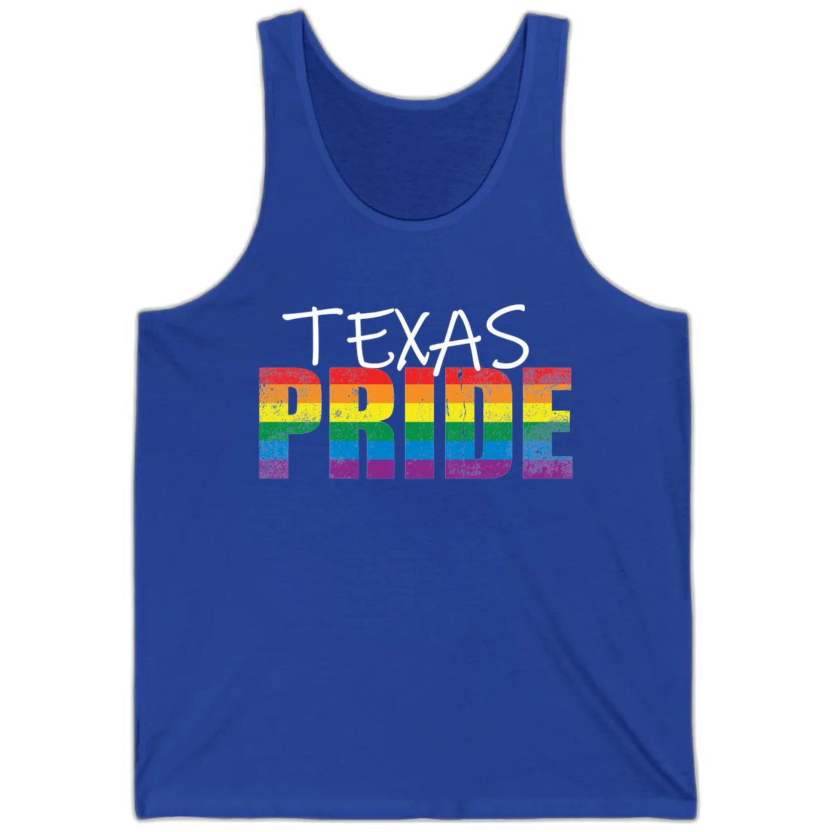 Texas Pride Rainbow Tank in True Royal