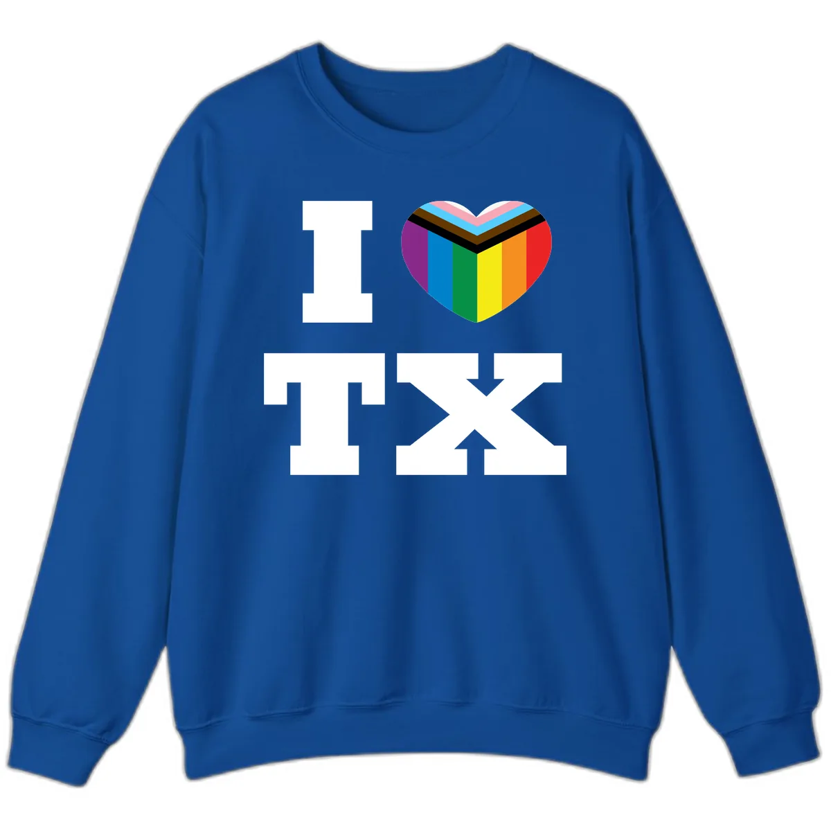 I Love Pride Rainbow Heart Sweatshirt in Royal