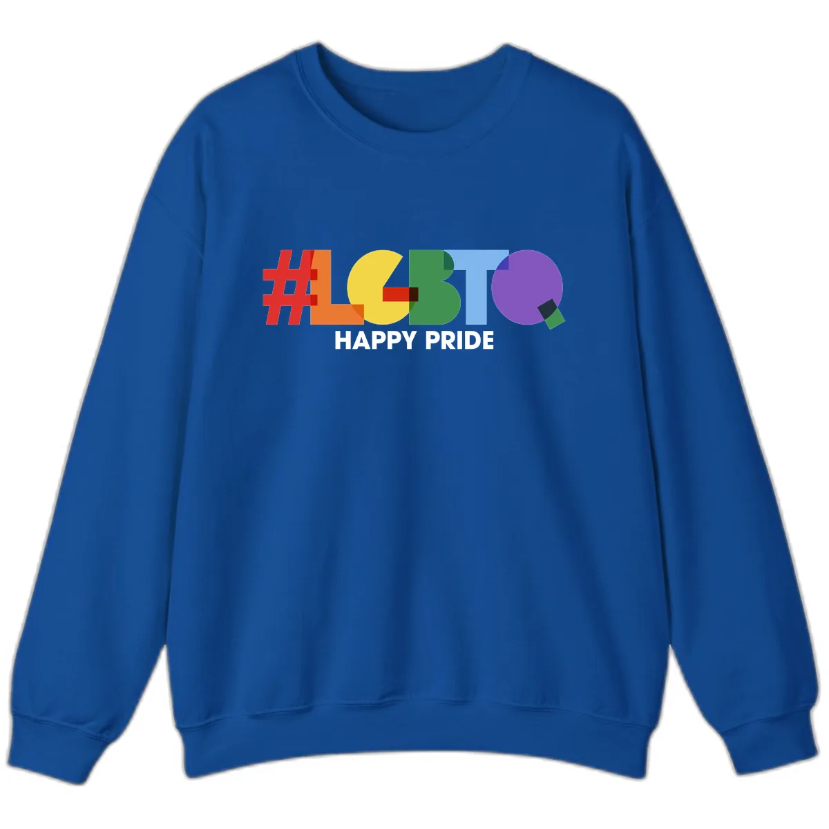 Happy Pride Colorful Letters Sweatshirt in Royal