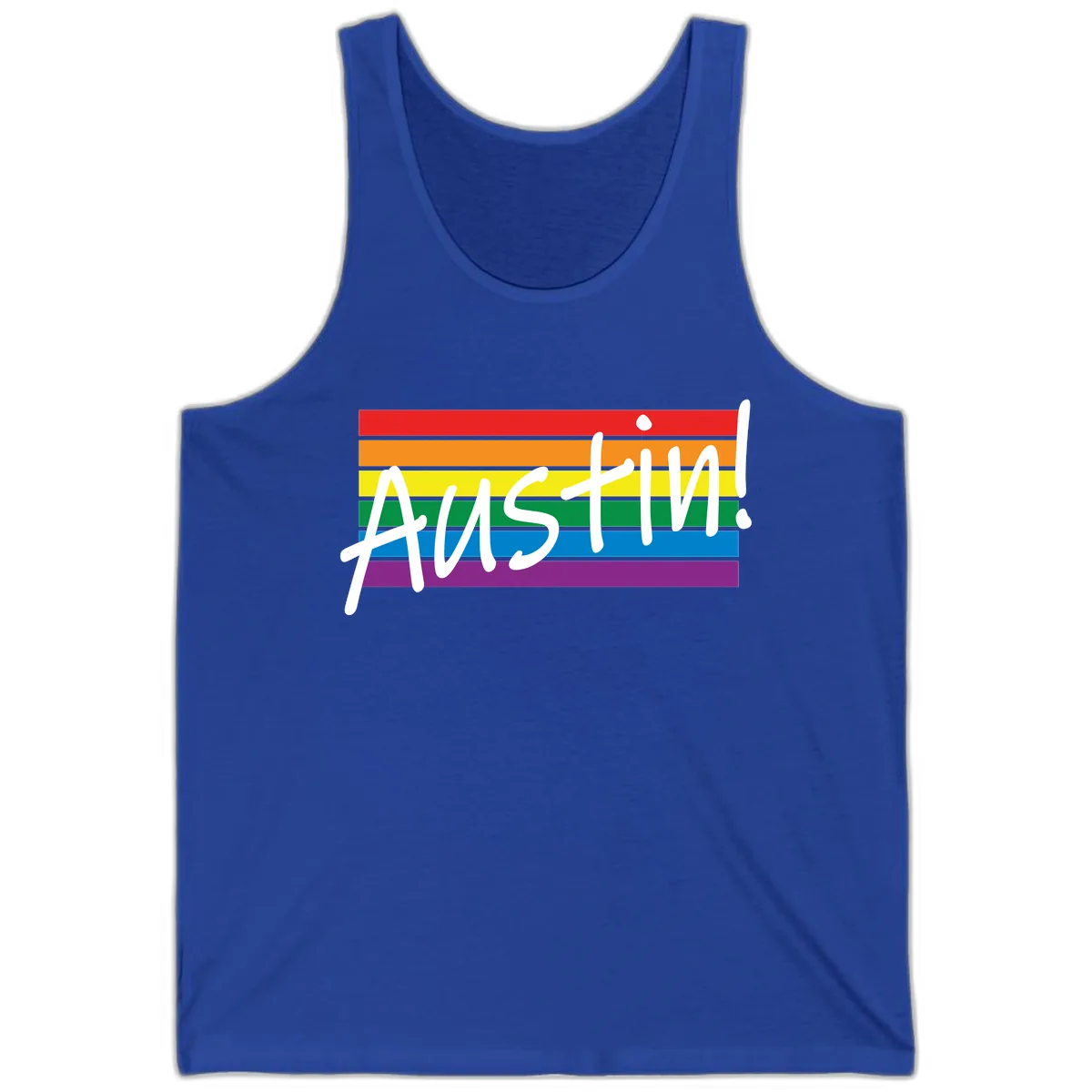 Austin Pride Rainbow Flag Tank in True Royal