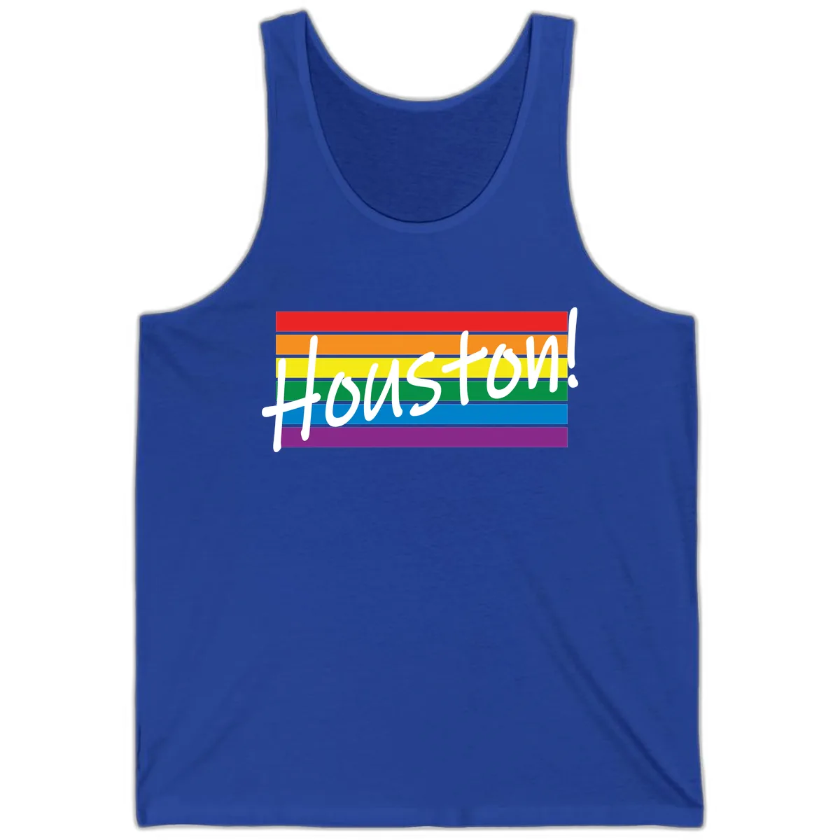 Houston Pride Rainbow Flag Tank in True Royal