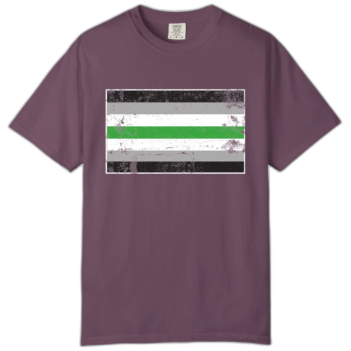 Demigender Pride Flag Stripes Comfort Color in Berry