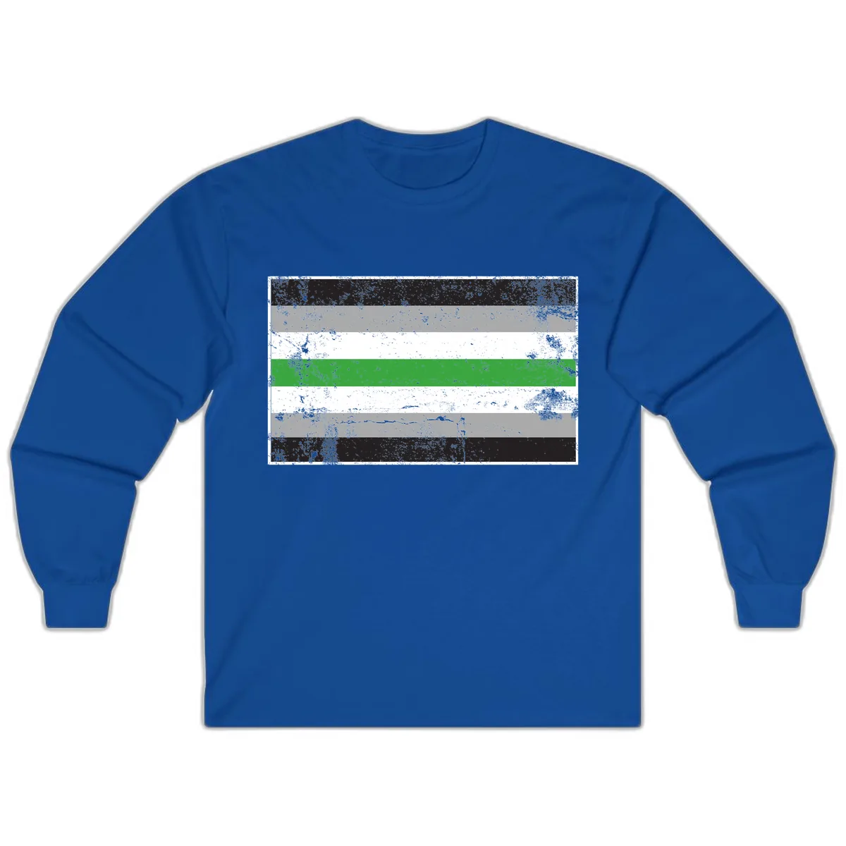Demigender Pride Flag Stripes Long Sleeve in Royal