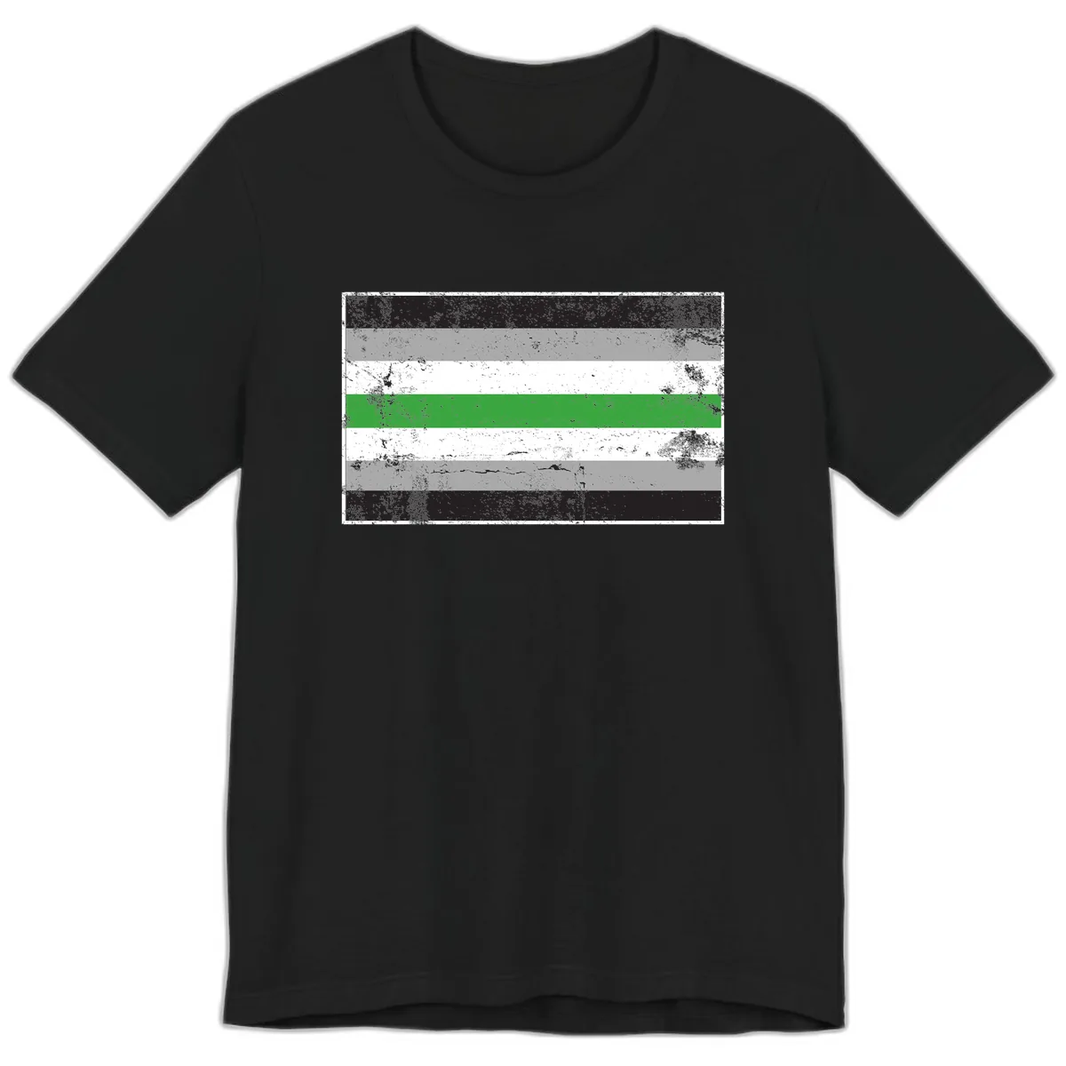 Demigender Pride Flag Stripes Premium T-Shirt in Black